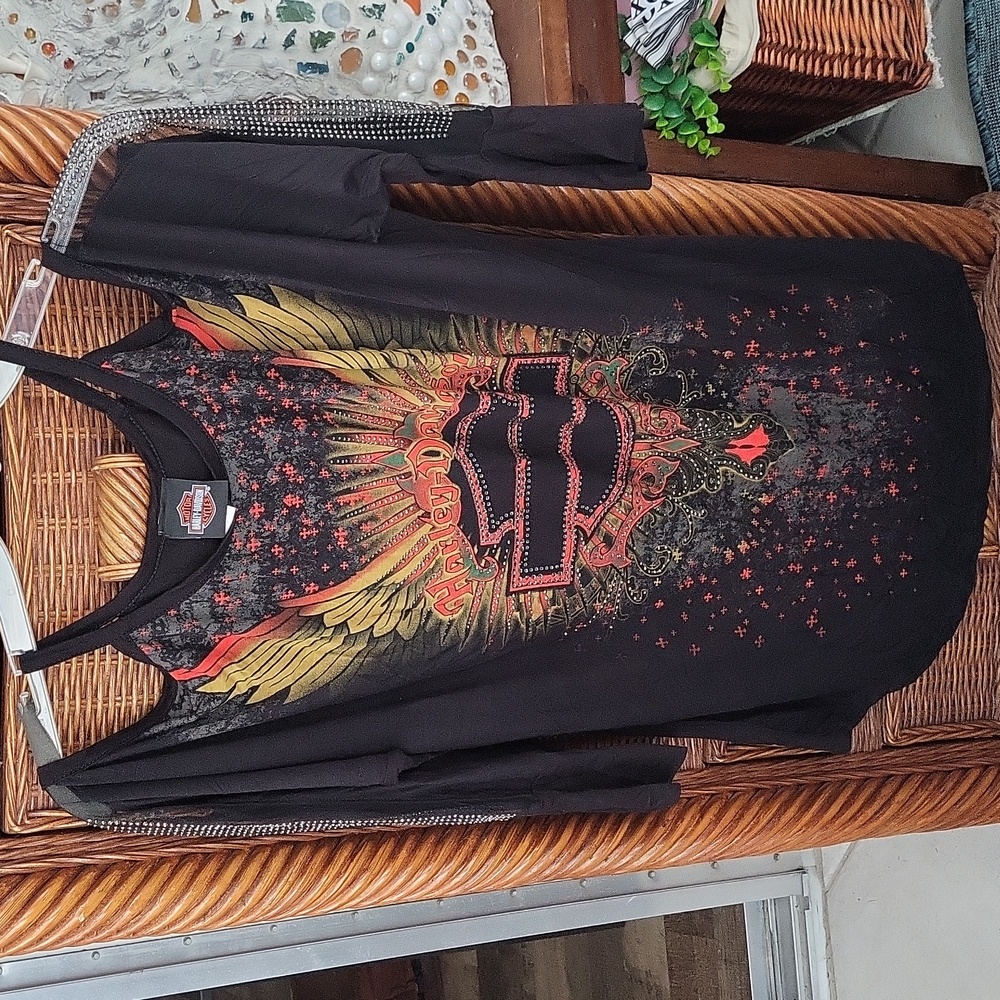 Harley Davidson Cold Shoulder Top 2X